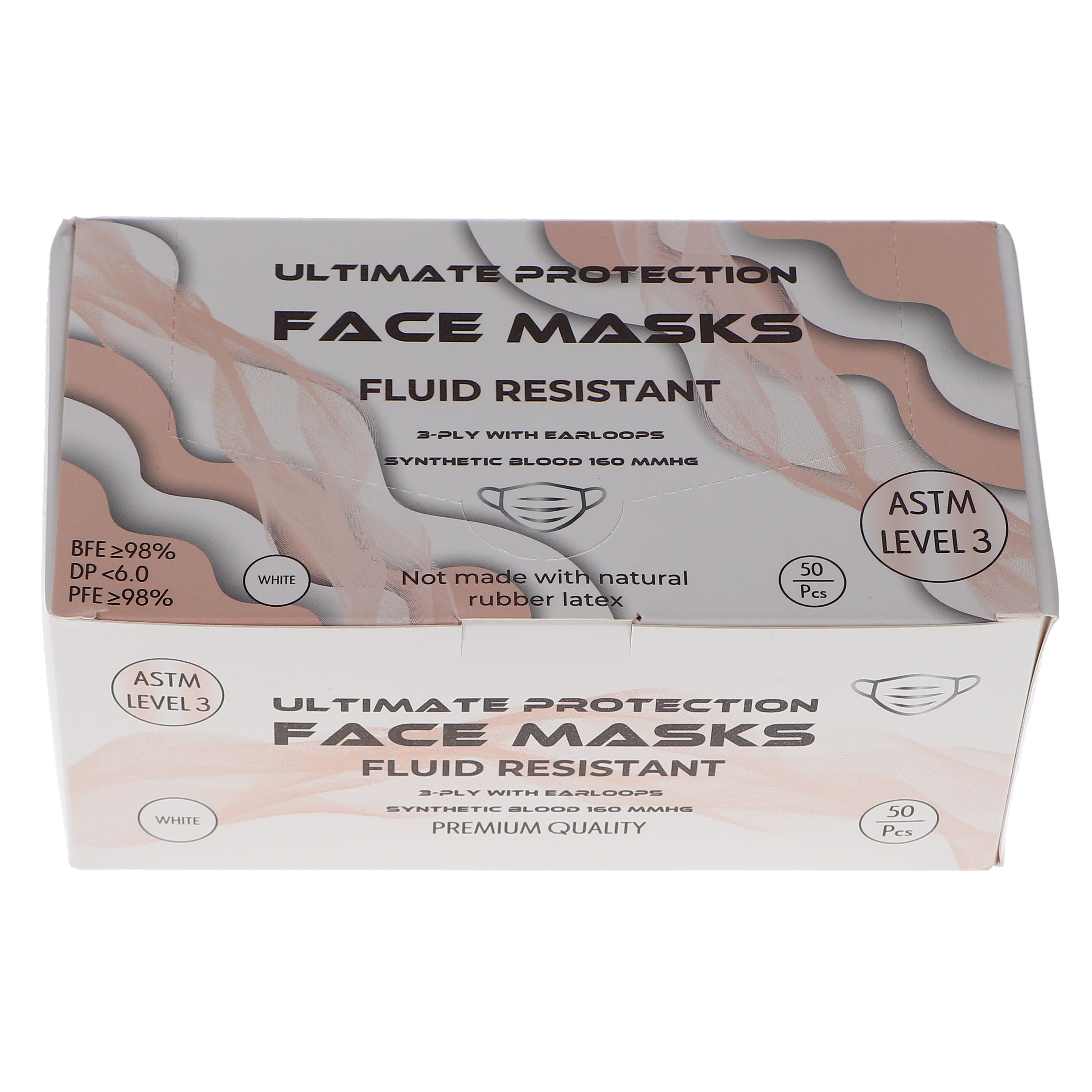 House Brand Dentistry 109135 HSB 3-Ply Earloop Face Masks ASTM Level 3 White 50/Bx House Brand Dentistry 109135 HSB 3-Ply Earloop Face Masks ASTM Level 3 White 50/Bx